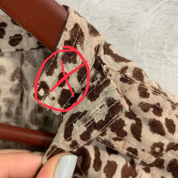 J Crew 100% Linen Leopard Print Blouse - Picture 3 of 7